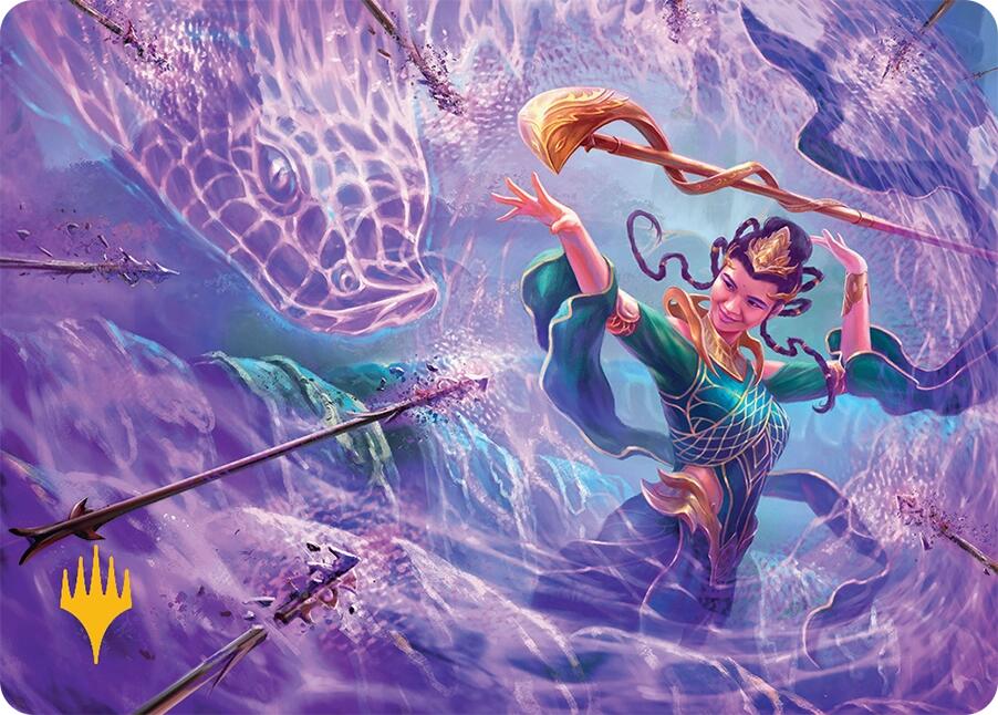 Snakeskin Veil Art Card (19/54) (Gold-Stamped Signature) [Tarkir: Dragonstorm Art Series] | Black Swamp Games