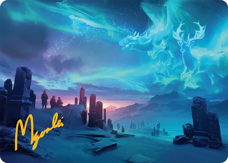 Auroral Procession Art Card (20/54) (Gold-Stamped Signature) [Tarkir: Dragonstorm Art Series] | Black Swamp Games