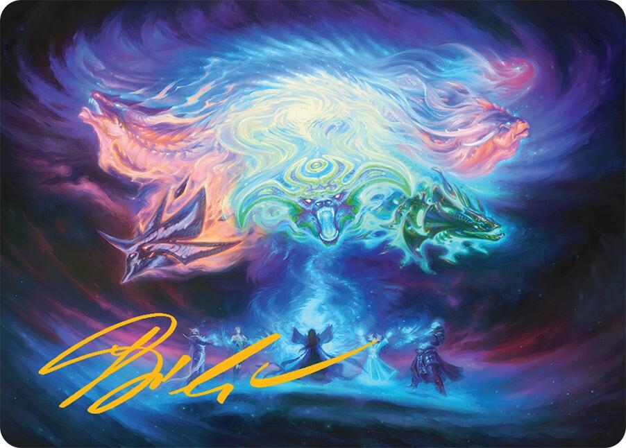 Call the Spirit Dragons Art Card (21/54) (Gold-Stamped Signature) [Tarkir: Dragonstorm Art Series] | Black Swamp Games