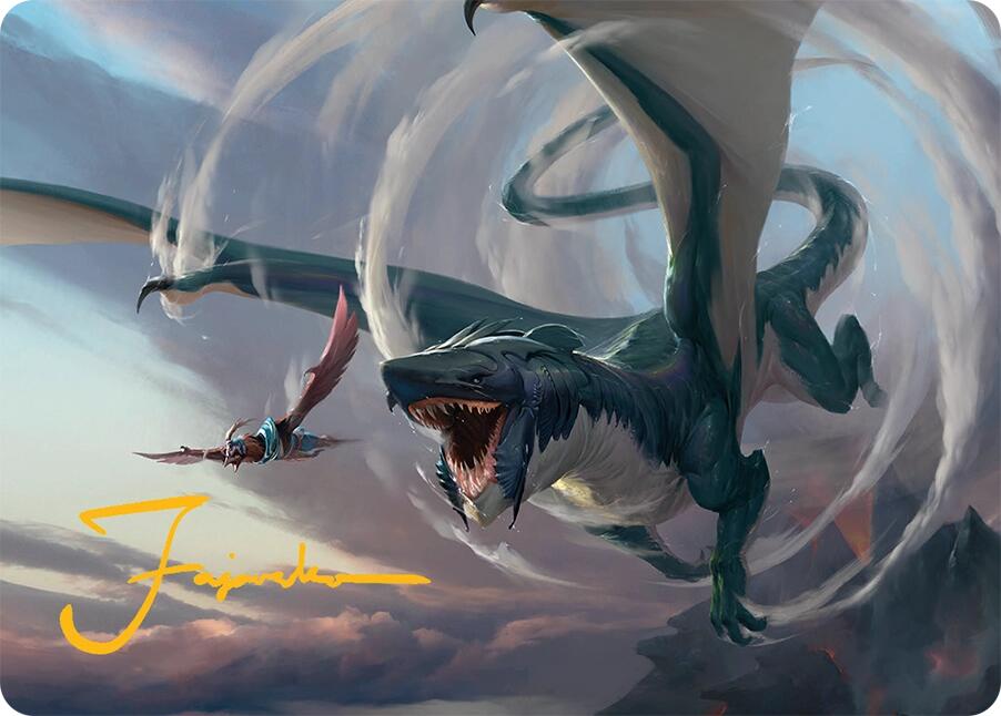 Whirlwing Stormbrood Art Card (27/54) (Gold-Stamped Signature) [Tarkir: Dragonstorm Art Series] | Black Swamp Games