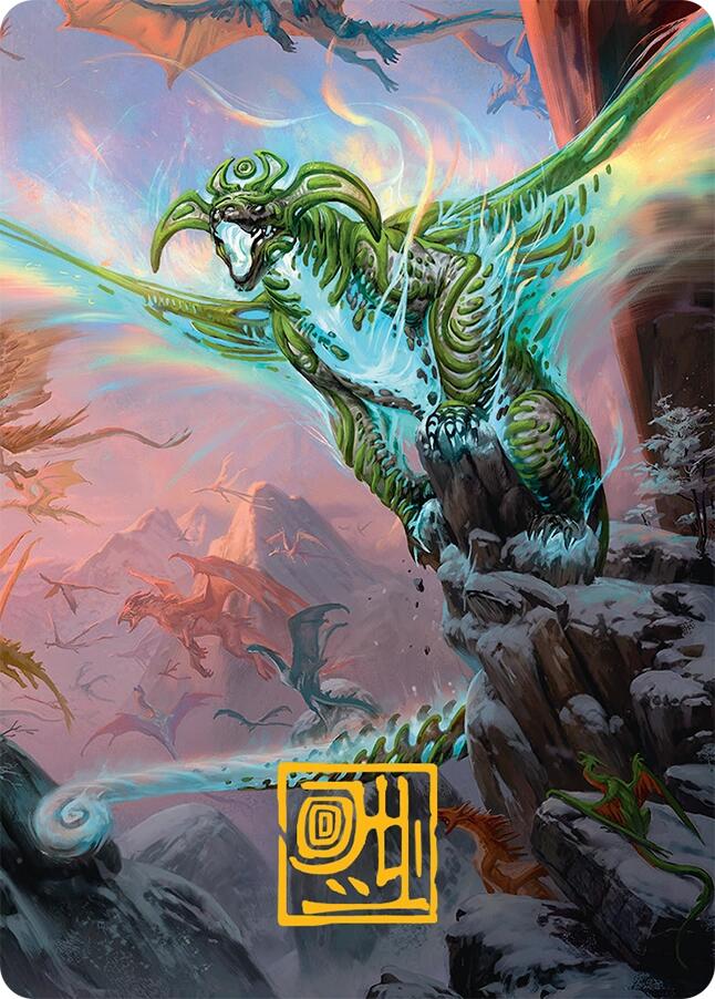 Ureni of the Unwritten Art Card (51/54) (Gold-Stamped Signature) [Tarkir: Dragonstorm Art Series] | Black Swamp Games