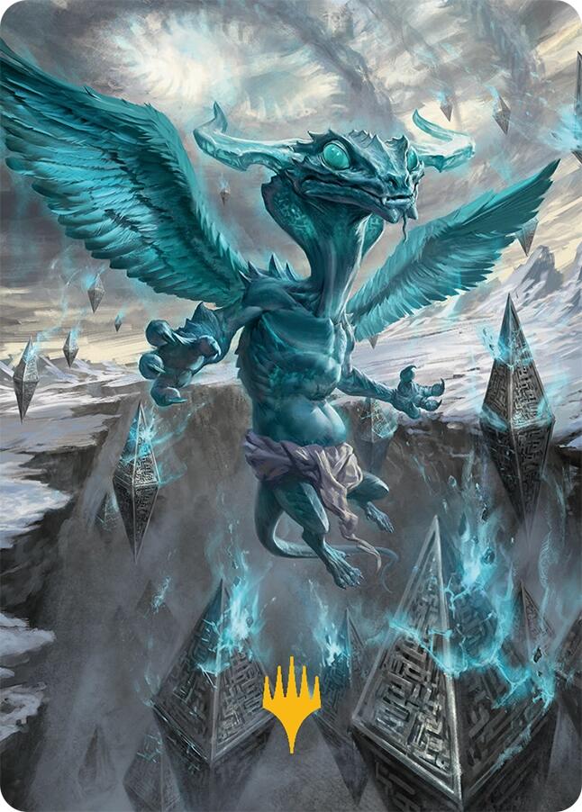 Ugin, Eye of the Storms Art Card (47/54) (Gold-Stamped Signature) [Tarkir: Dragonstorm Art Series] | Black Swamp Games
