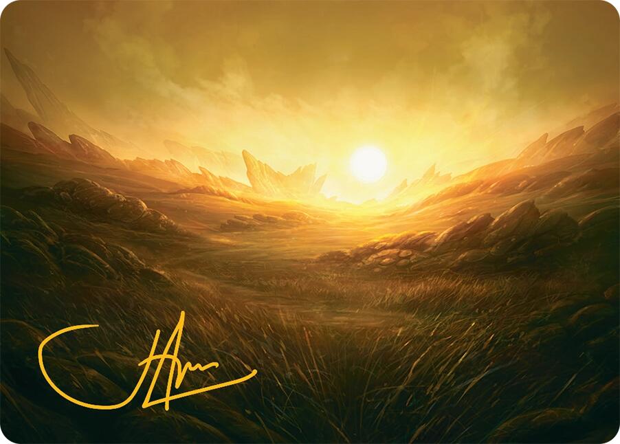 Plains Art Card (31/54) (Gold-Stamped Signature) [Tarkir: Dragonstorm Art Series] | Black Swamp Games