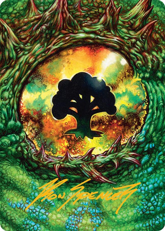 Forest Art Card (32/54) (Gold-Stamped Signature) [Tarkir: Dragonstorm Art Series] | Black Swamp Games