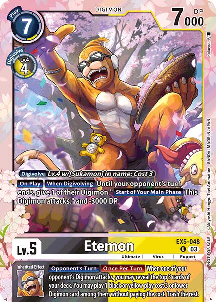 Etemon [EX5-048] (Regulation Battle Vol. 1) [Animal Colosseum Promos] | Black Swamp Games