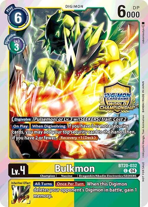 Bulkmon [BT20-032] (Regionals 25-26 Champion Card Set Season 1) [Release Special Booster Ver.2.5 Promos] | Black Swamp Games