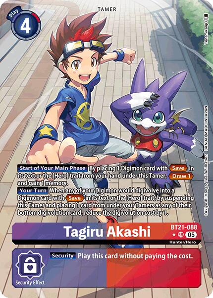 Tagiru Akashi [BT21-088] (Alternate Art) [World Convergence] | Black Swamp Games