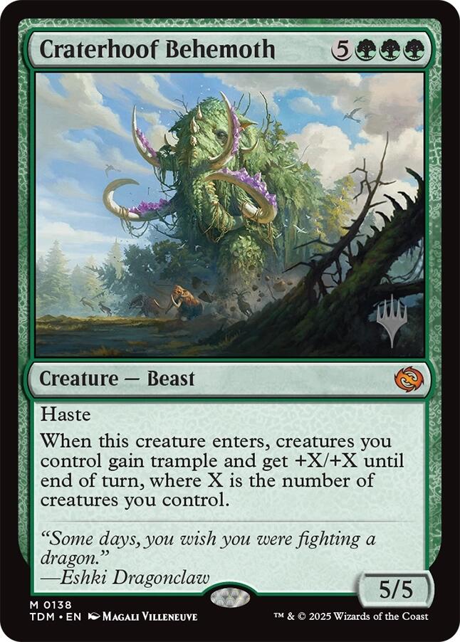 Craterhoof Behemoth [Tarkir: Dragonstorm Promos] | Black Swamp Games