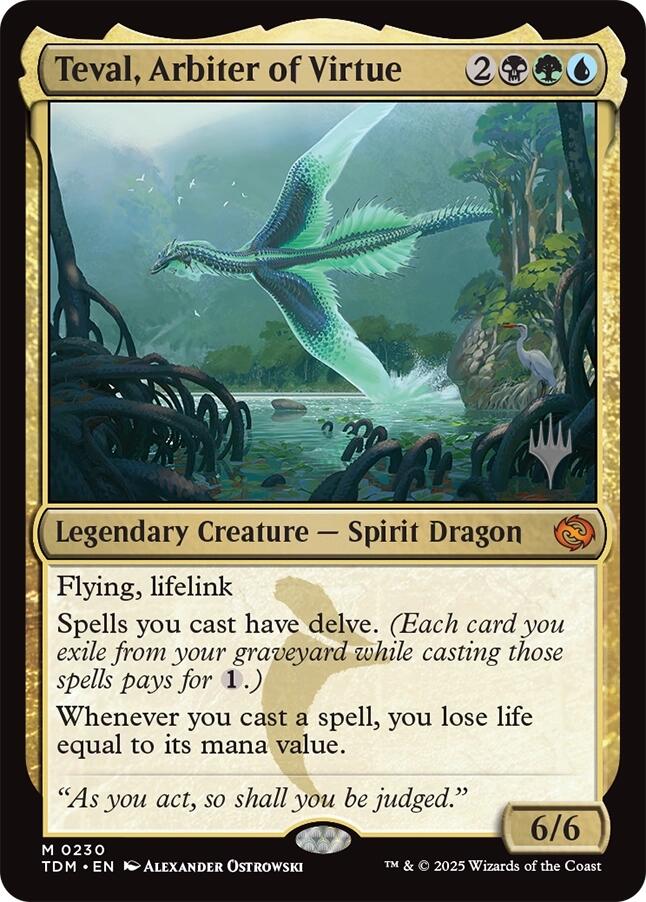 Teval, Arbiter of Virtue [Tarkir: Dragonstorm Promos] | Black Swamp Games