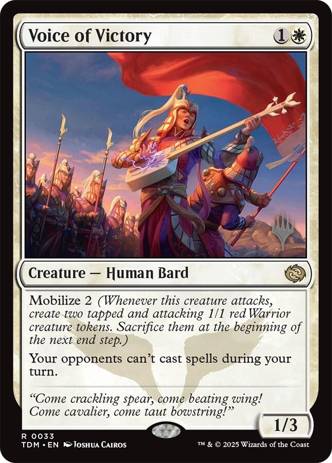 Voice of Victory [Tarkir: Dragonstorm Promos] | Black Swamp Games