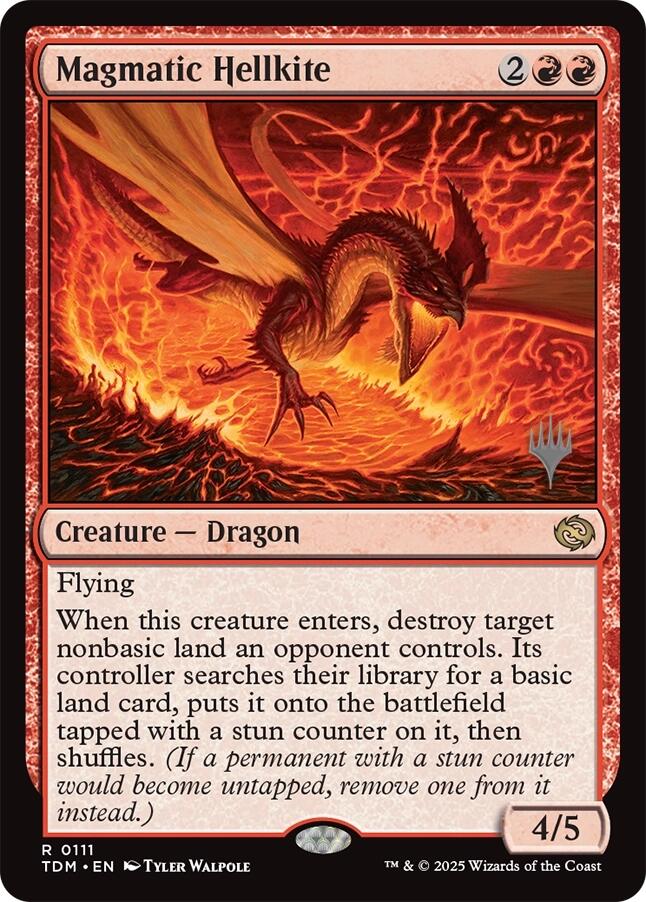 Magmatic Hellkite [Tarkir: Dragonstorm Promos] | Black Swamp Games