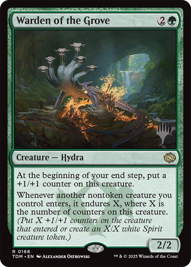 Warden of the Grove [Tarkir: Dragonstorm Promos] | Black Swamp Games