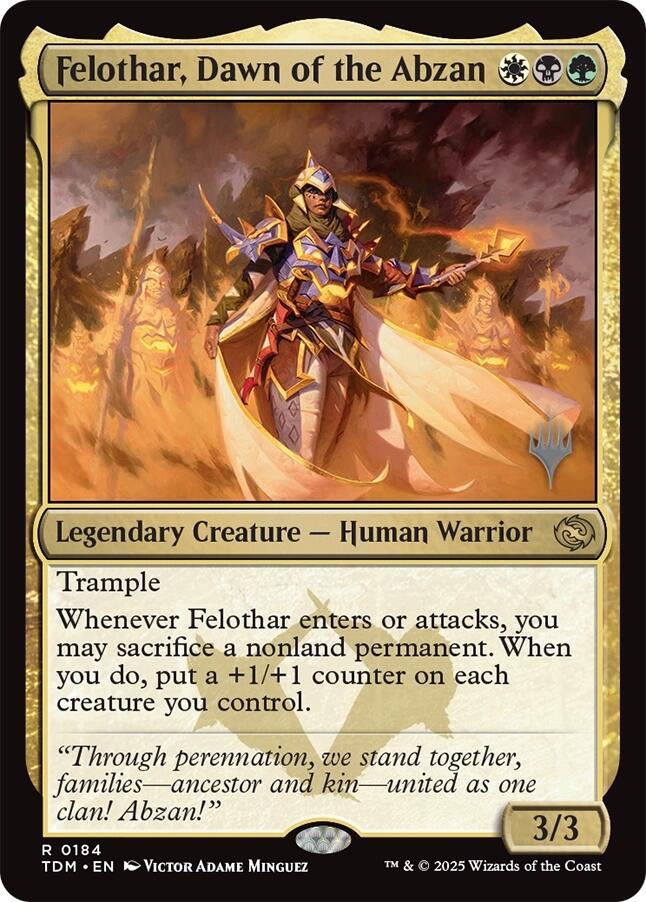 Felothar, Dawn of the Abzan [Tarkir: Dragonstorm Promos] | Black Swamp Games
