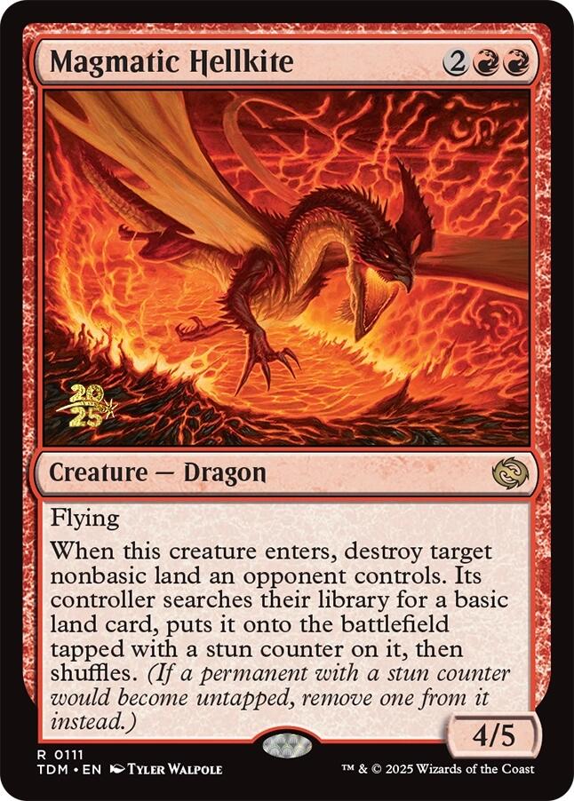 Magmatic Hellkite [Tarkir: Dragonstorm Prerelease Promos] | Black Swamp Games