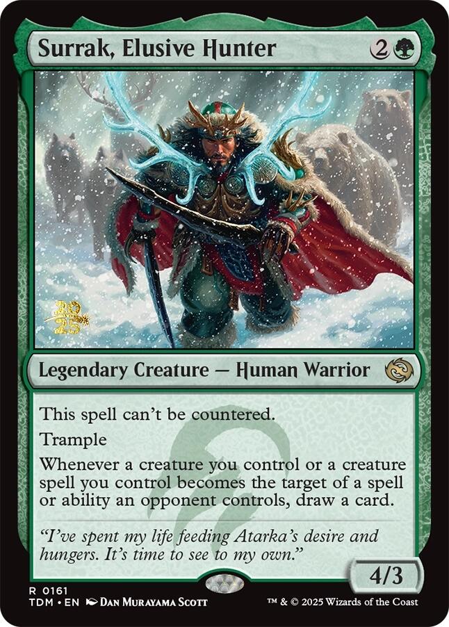 Surrak, Elusive Hunter [Tarkir: Dragonstorm Prerelease Promos] | Black Swamp Games