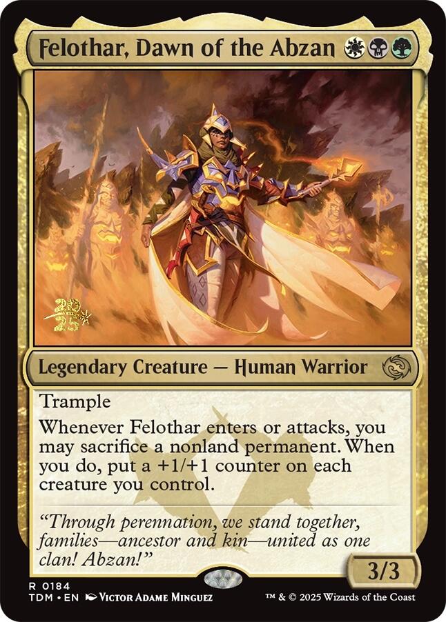 Felothar, Dawn of the Abzan [Tarkir: Dragonstorm Prerelease Promos] | Black Swamp Games