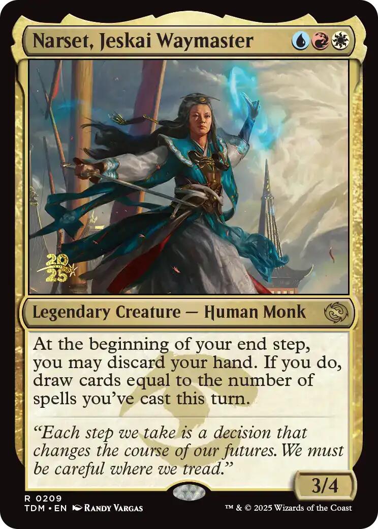 Narset, Jeskai Waymaster [Tarkir: Dragonstorm Prerelease Promos] | Black Swamp Games