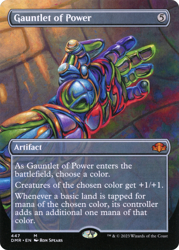 Gauntlet of Power (Borderless Alternate Art) [Dominaria Remastered] | Black Swamp Games