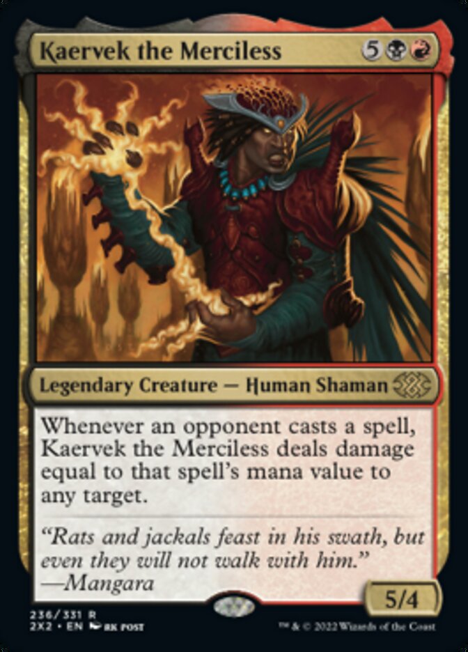 Kaervek the Merciless [Double Masters 2022] | Black Swamp Games