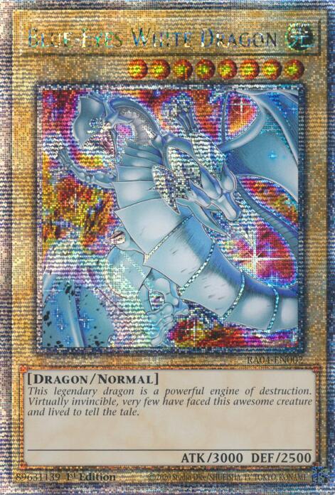 Blue-Eyes White Dragon (New Art) [RA04-EN002] Quarter Century Secret Rare | Black Swamp Games