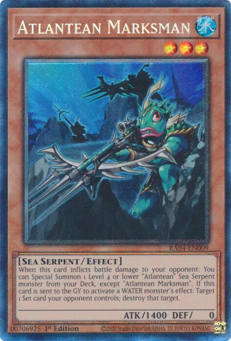 Atlantean Marksman [RA04-EN009] Prismatic Collector's Rare | Black Swamp Games