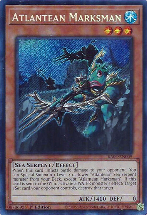 Atlantean Marksman [RA04-EN009] Secret Rare | Black Swamp Games