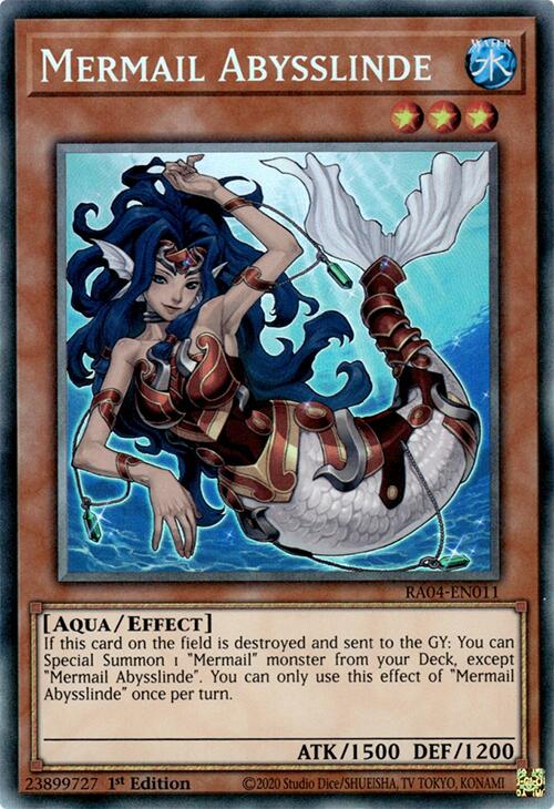 Mermail Abysslinde [RA04-EN011] Prismatic Collector's Rare | Black Swamp Games