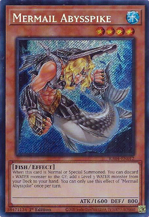 Mermail Abysspike [RA04-EN012] Secret Rare | Black Swamp Games