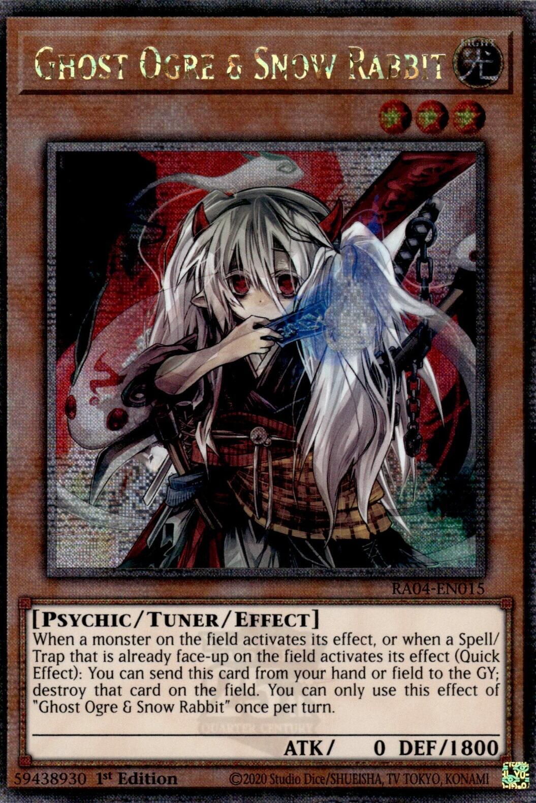 Ghost Ogre & Snow Rabbit [RA04-EN015] Quarter Century Secret Rare | Black Swamp Games