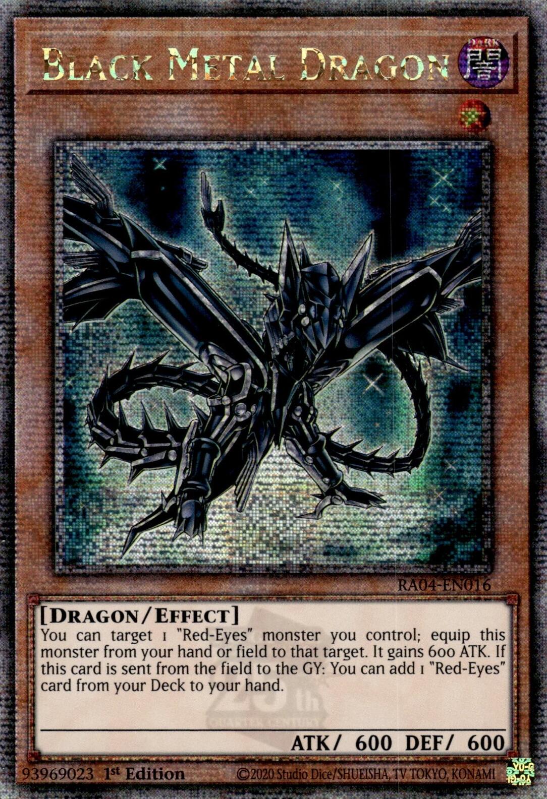 Black Metal Dragon [RA04-EN016] Quarter Century Secret Rare | Black Swamp Games