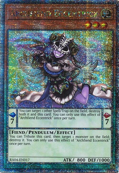 Archfiend Eccentrick [RA04-EN017] Quarter Century Secret Rare | Black Swamp Games
