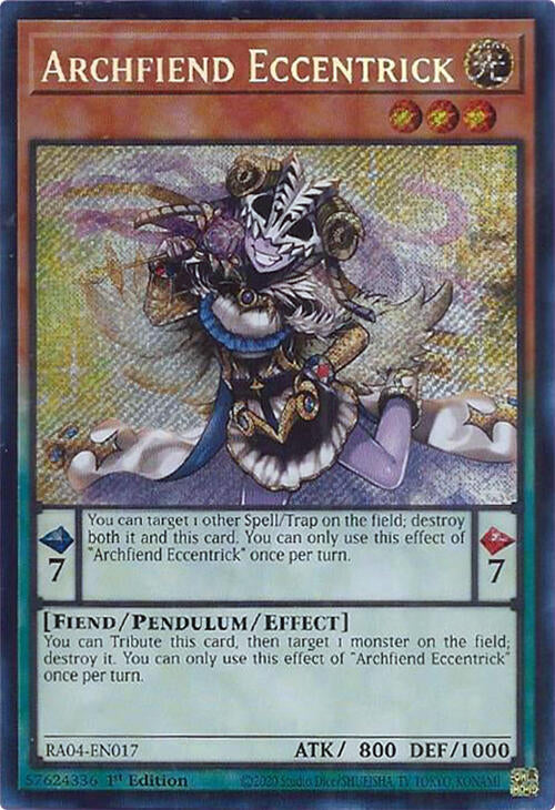 Archfiend Eccentrick [RA04-EN017] Secret Rare | Black Swamp Games