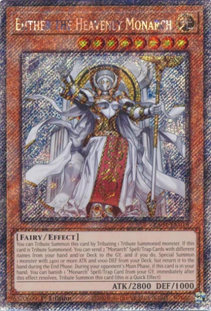 Ehther the Heavenly Monarch [RA04-EN018] Platinum Secret Rare | Black Swamp Games