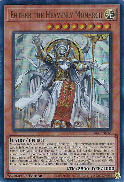 Ehther the Heavenly Monarch [RA04-EN018] Ultra Rare | Black Swamp Games