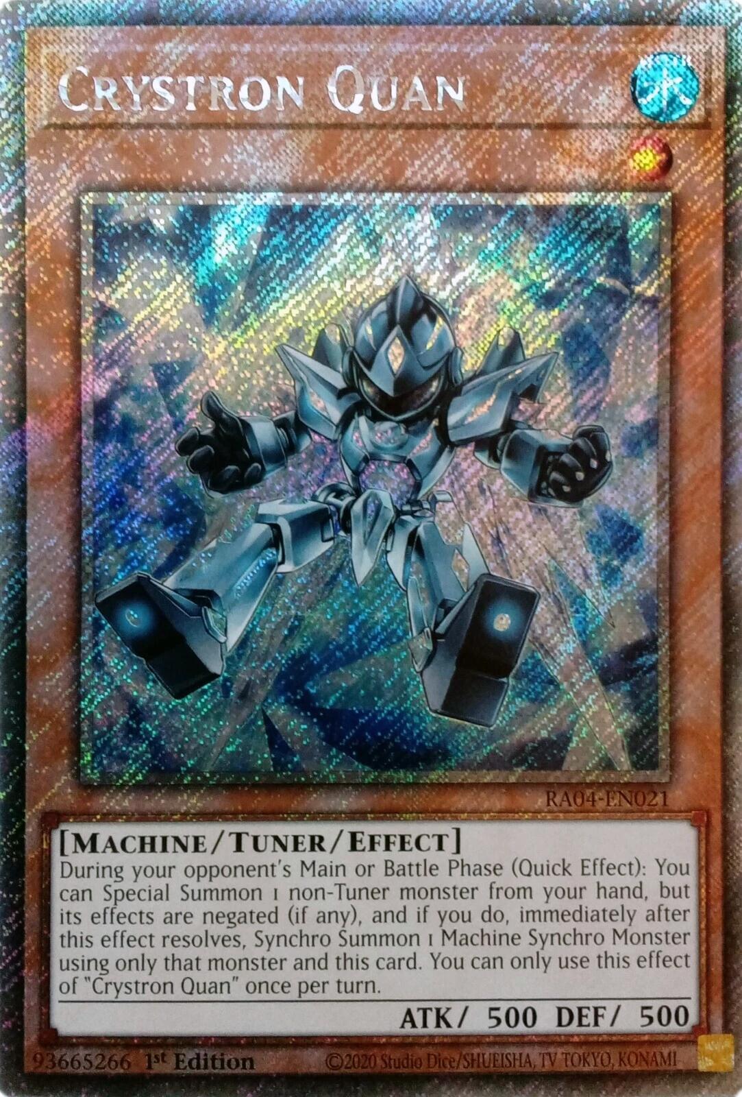 Crystron Quan [RA04-EN021] Platinum Secret Rare | Black Swamp Games