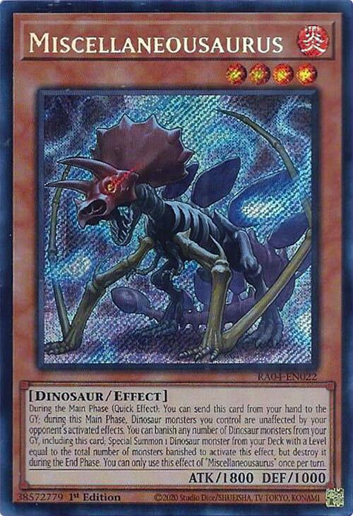 Miscellaneousaurus [RA04-EN022] Secret Rare | Black Swamp Games