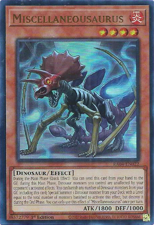 Miscellaneousaurus [RA04-EN022] Ultra Rare | Black Swamp Games