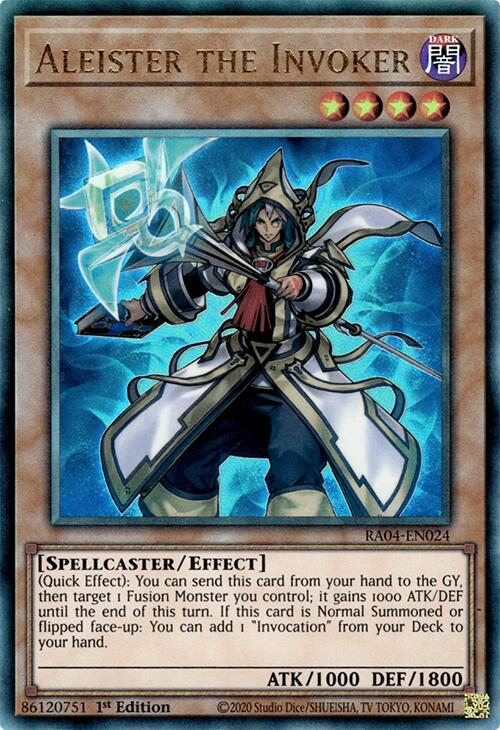 Aleister the Invoker (Alternate Art) [RA04-EN024] Prismatic Ultimate Rare | Black Swamp Games