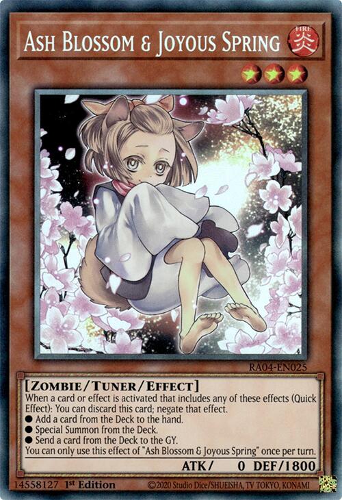 Ash Blossom & Joyous Spring (Alternate Art) [RA04-EN025] Prismatic Collector's Rare | Black Swamp Games