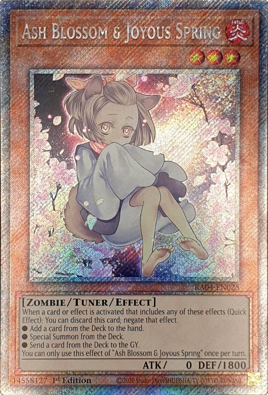 Ash Blossom & Joyous Spring (Alternate Art) [RA04-EN025] Platinum Secret Rare | Black Swamp Games