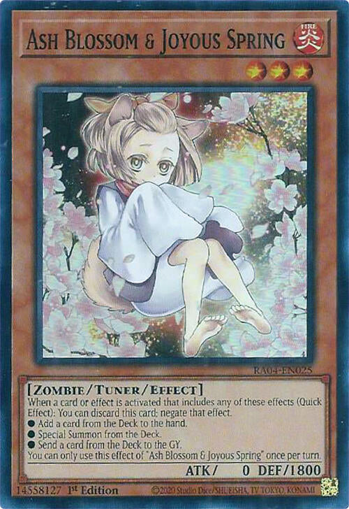 Ash Blossom & Joyous Spring (Alternate Art) [RA04-EN025] Super Rare | Black Swamp Games