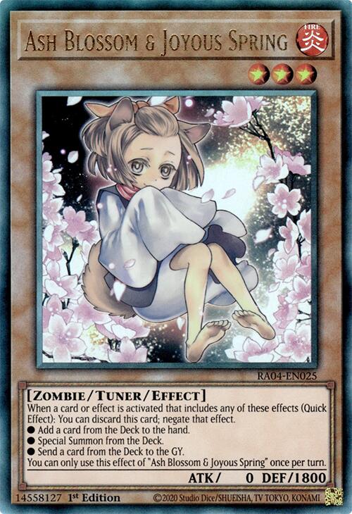 Ash Blossom & Joyous Spring (Alternate Art) [RA04-EN025] Prismatic Ultimate Rare | Black Swamp Games