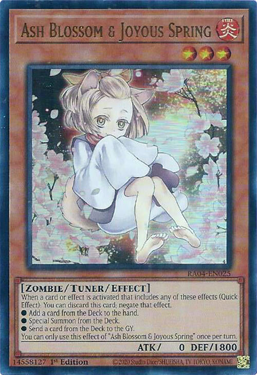 Ash Blossom & Joyous Spring (Alternate Art) [RA04-EN025] Ultra Rare | Black Swamp Games