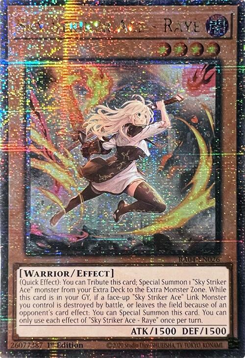 Sky Striker Ace - Raye (New Art) [RA04-EN026] Quarter Century Secret Rare | Black Swamp Games