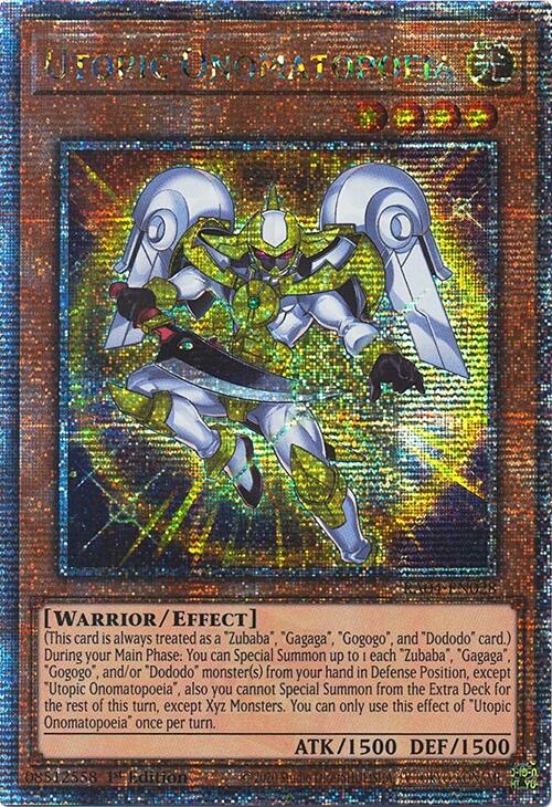 Utopic Onomatopoeia [RA04-EN028] Quarter Century Secret Rare | Black Swamp Games