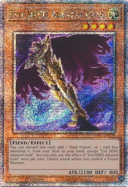 Evil HERO Adusted Gold [RA04-EN029] Quarter Century Secret Rare | Black Swamp Games