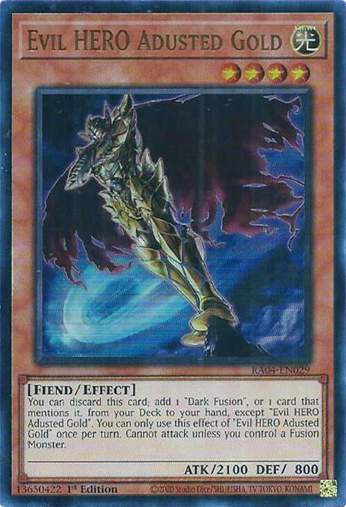 Evil HERO Adusted Gold [RA04-EN029] Ultra Rare | Black Swamp Games