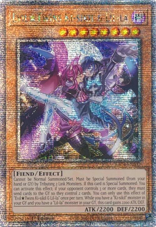 EvilTwins Ki-sikil & Lil-la [RA04-EN037] Quarter Century Secret Rare | Black Swamp Games