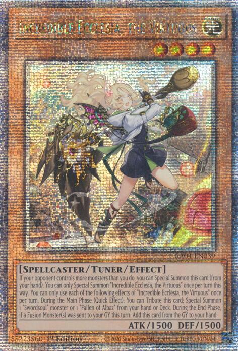 Incredible Ecclesia, the Virtuous (New Art) [RA04-EN039] Quarter Century Secret Rare | Black Swamp Games