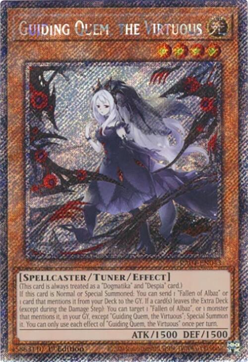 Guiding Quem, the Virtuous [RA04-EN043] Platinum Secret Rare | Black Swamp Games